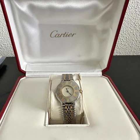 Cartier Must 21 125000P 28mm Yellow gold and Stainless steel White 5