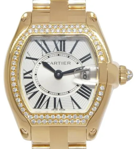 Cartier Roadster 2676 31mm Yellow gold Silver