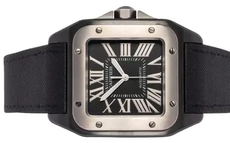 Cartier Santos 2656 38mm Stainless steel Black