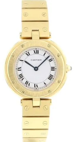 Cartier Santos 8191 27.5mm Yellow gold White