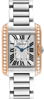 Cartier Tank W3TA0002 Rose gold and Stainless steel Flinque and silvered