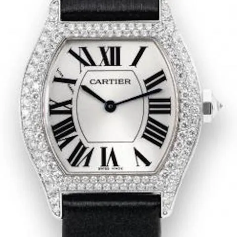 Cartier Tortue 2644 28mm White gold Silver