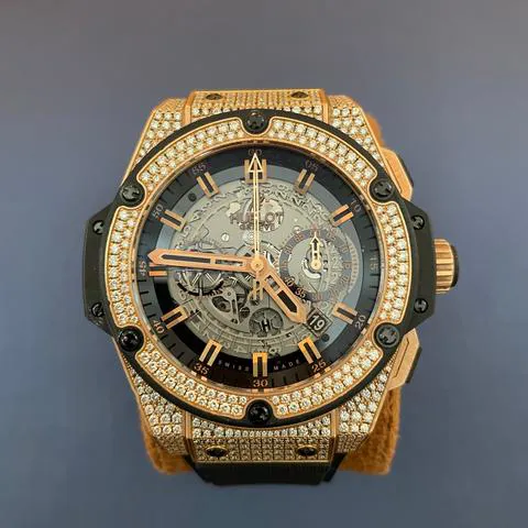 Hublot King Power 701.OX.0180.RX.1704 48mm Rose gold Transparent