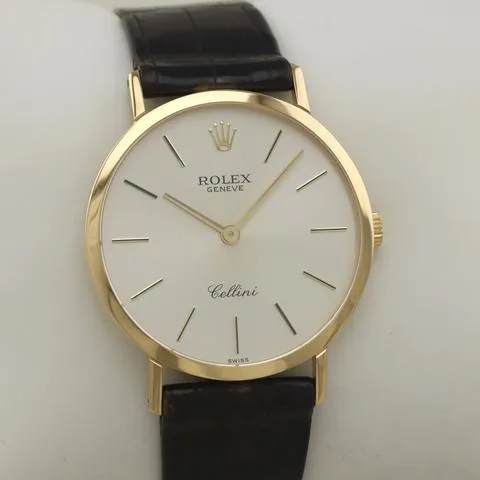 Rolex Cellini 4112 32mm Yellow gold Silver 3