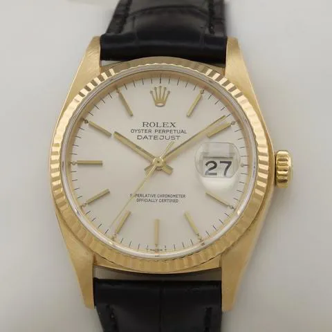 Rolex Datejust 36 16018 36mm Yellow gold Silver