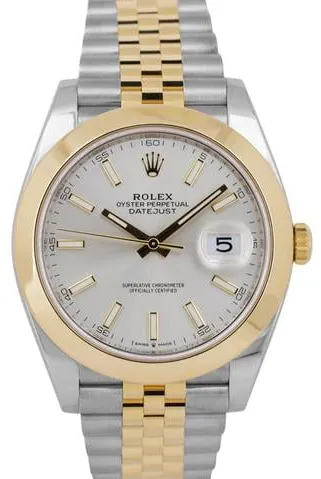 Rolex Datejust 41 126303 41mm Yellow gold and Stainless steel Silver