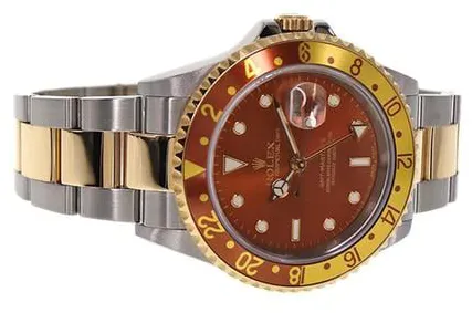 Rolex GMT-Master II 16713 40mm Yellow gold and Stainless steel Brown 1