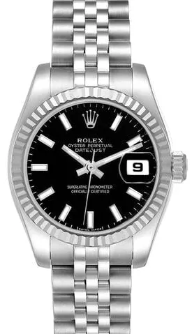 Rolex Lady-Datejust 179174 26mm Stainless steel Black