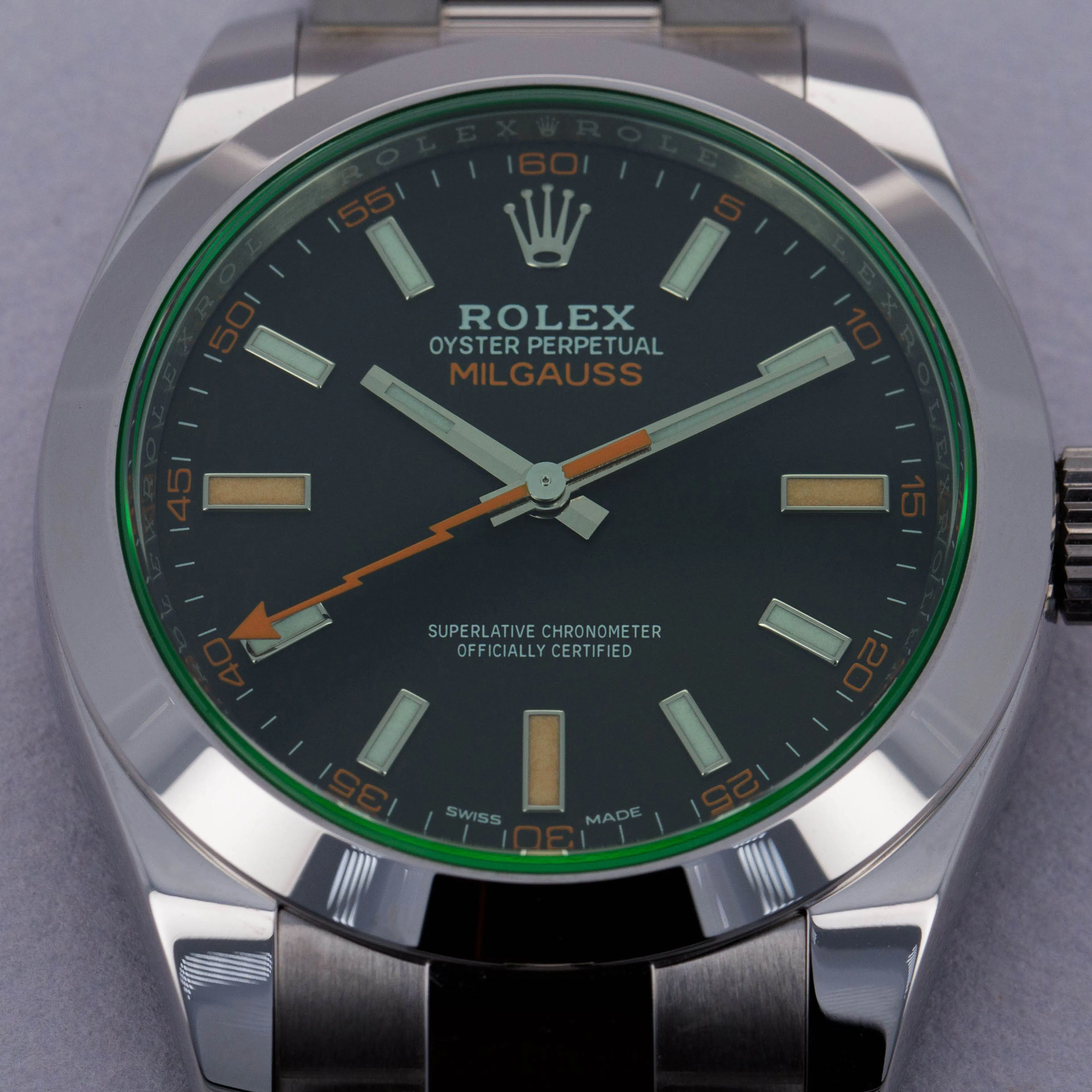 Rolex Milgauss 116400GV 40mm Stainless steel Black 11