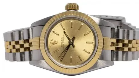 Rolex Oyster Perpetual 67193 26mm Yellow gold and Stainless steel Champagne