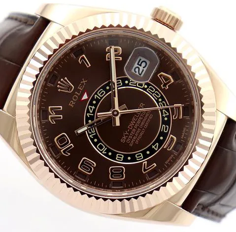 Rolex Sky-Dweller 326135 42mm Rose gold Brown