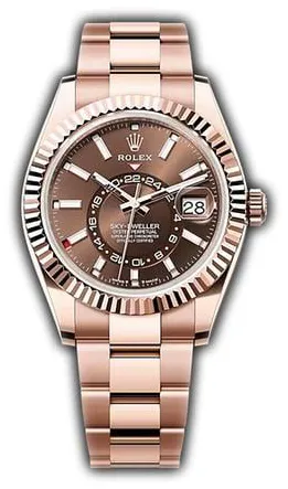 Rolex Sky-Dweller 336935-0002 42mm Yellow gold and stainless steel Brown