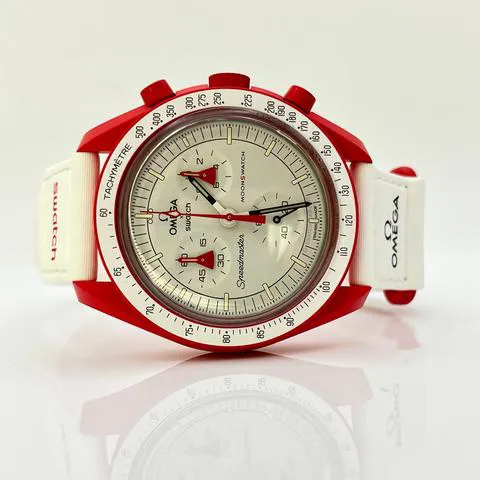 Swatch Moonswatch SO33R100 42mm Ceramic White 1