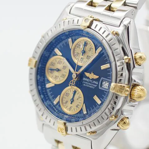 Breitling Chronomat B13350 40mm Gold/steel Blue 1