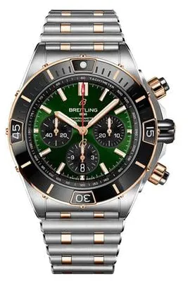 Breitling Chronomat UB0136251L1U1 44mm Yellow gold and Stainless steel Green