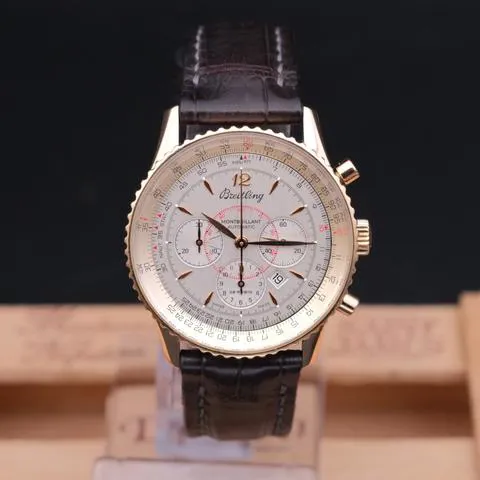 Breitling Montbrillant H41330 38mm Rose gold Silver