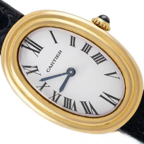 Cartier Baignoire 78094 22mm Yellow gold White