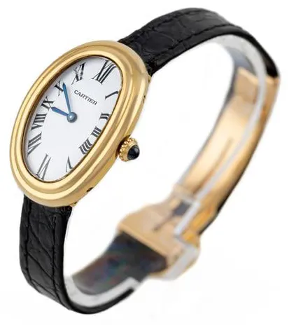 Cartier Baignoire 78094 22mm Yellow gold White 2