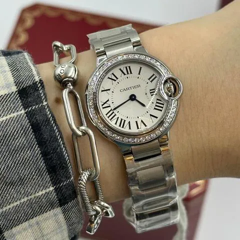 Cartier Ballon Bleu 28mm W4BB0015 28mm Stainless steel White