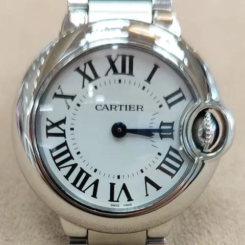 Cartier Ballon Bleu 3009 28mm Stainless steel White