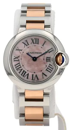 Cartier Ballon Bleu 3009 28mm Yellow gold and Stainless steel White 1