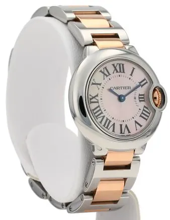 Cartier Ballon Bleu 3009 28mm Yellow gold and Stainless steel White 2