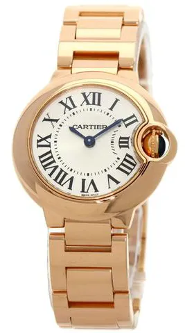 Cartier Ballon Bleu W69002Z2 28mm Rose gold Silver 9