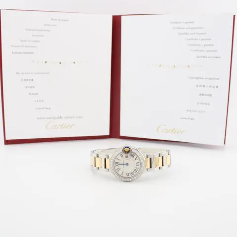 Cartier Ballon Bleu W69007Z3 28mm Yellow gold and Stainless steel Silver 12