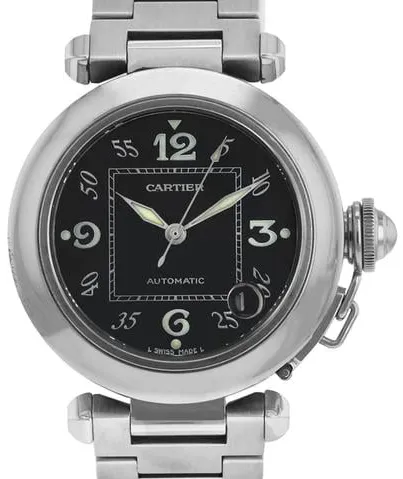 Cartier Pasha 2324 35.5mm Stainless steel Black