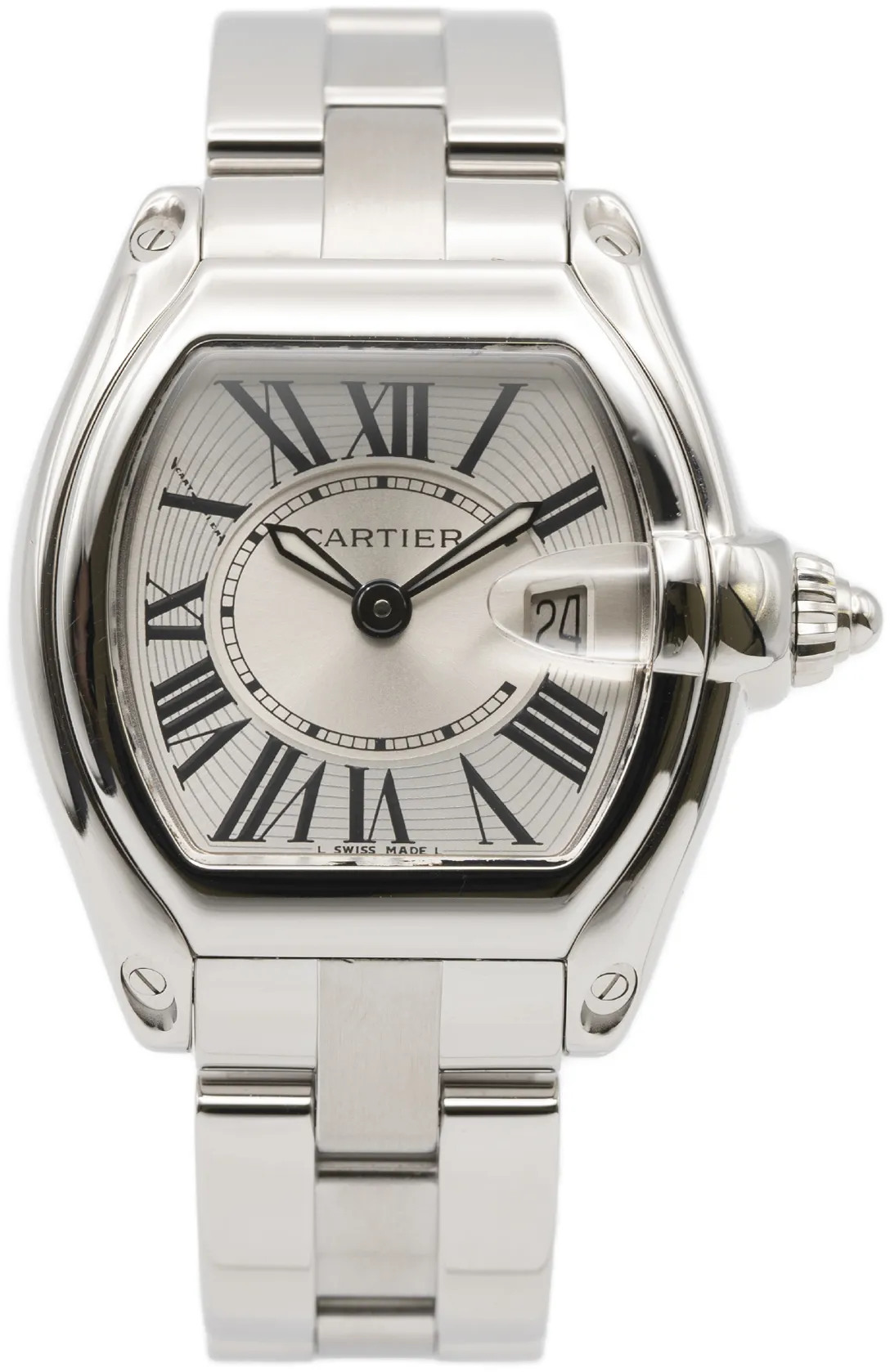 Cartier Roadster W62016V3 32mm Stainless steel Silver Roman Numeral