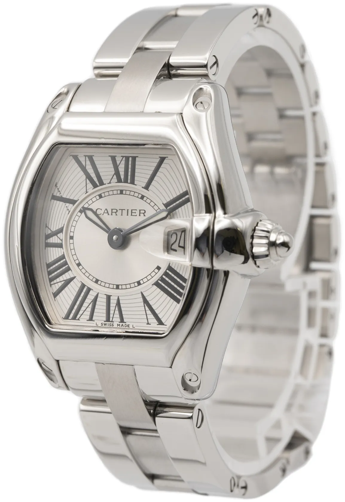 Cartier Roadster W62016V3 32mm Stainless steel Silver Roman Numeral 1