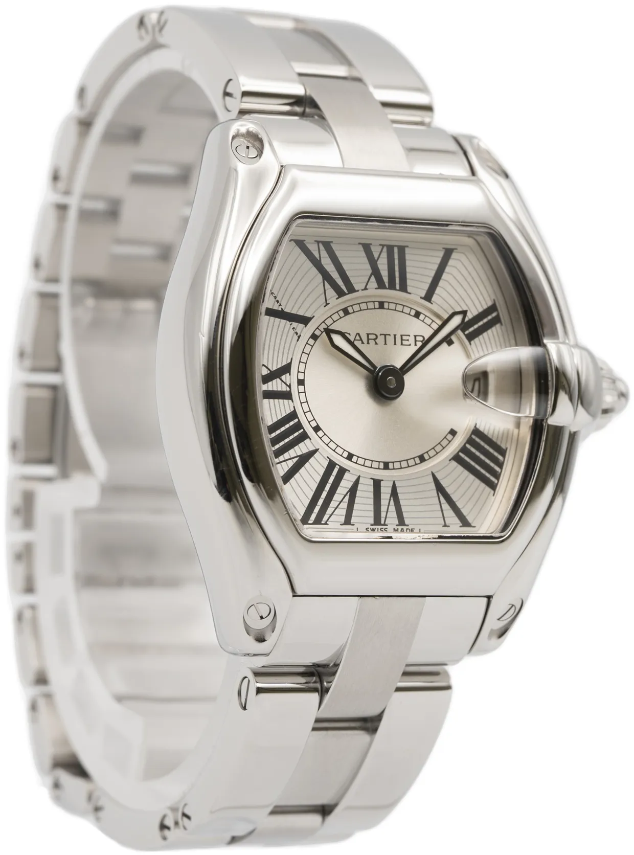 Cartier Roadster W62016V3 32mm Stainless steel Silver Roman Numeral 5