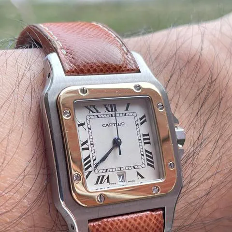 Cartier Santos 187901 29mm Yellow gold and Stainless steel White