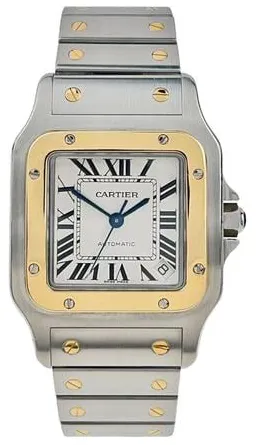 Cartier Santos 2823 32mm Gold/steel White