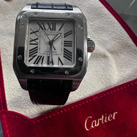 Cartier Santos 2878 33mm Stainless steel Champagne 7