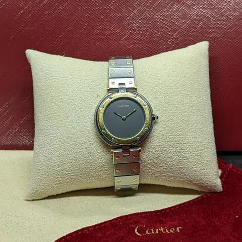 Cartier Santos 8191 27mm Yellow gold and Stainless steel Gray