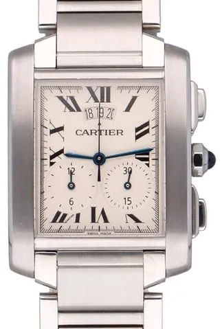 Cartier Tank 2653 28mm Stainless steel White