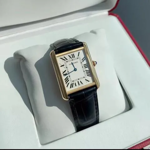 Cartier Tank W1018855. 34mm Yellow gold Silver 1