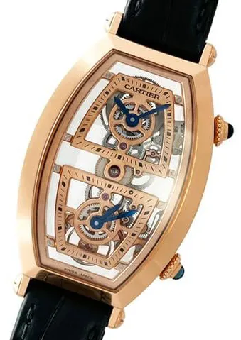 Cartier Tonneau WHTN0005 52.5mm Rose gold Transparent