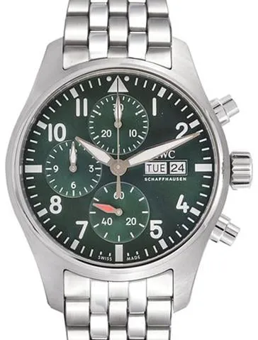 IWC Pilot IW388104 41mm Stainless steel Green