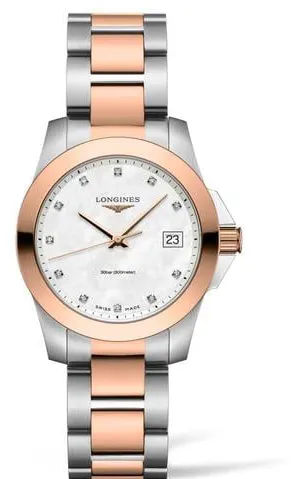 Longines Conquest L3.377.3.88.7 34mm Steel Mother-of-pearl