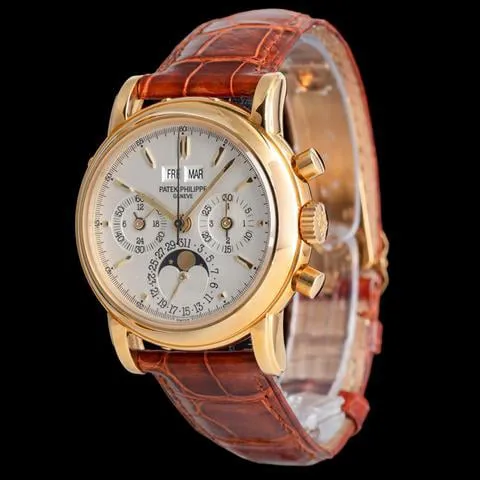 Patek Philippe Perpetual Calendar Chronograph 3970 36mm Yellow gold Silver 1