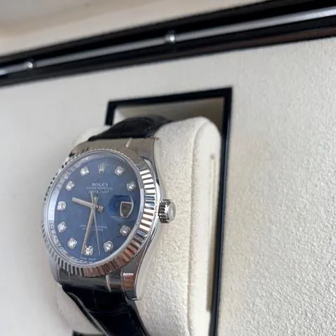 Rolex Datejust 36 116139 36mm White gold Blue 4