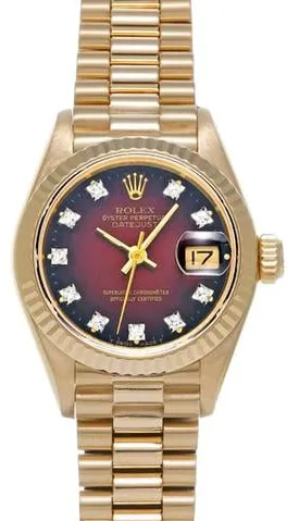 Rolex Datejust 69178G 26mm Yellow gold Red