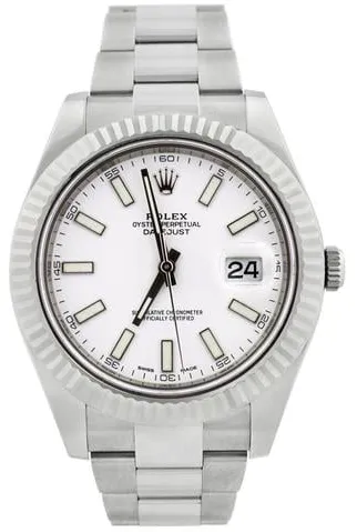 Rolex Datejust II 116334 41mm Stainless steel White