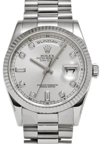 Rolex Day-Date 36 118239A 36mm White gold Silver