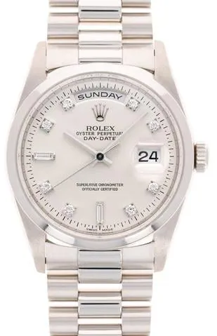 Rolex Day-Date 36 18206 36mm Platinum Silver