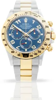 Rolex Daytona 116523 Yellow gold and Stainless steel Blue Arabic