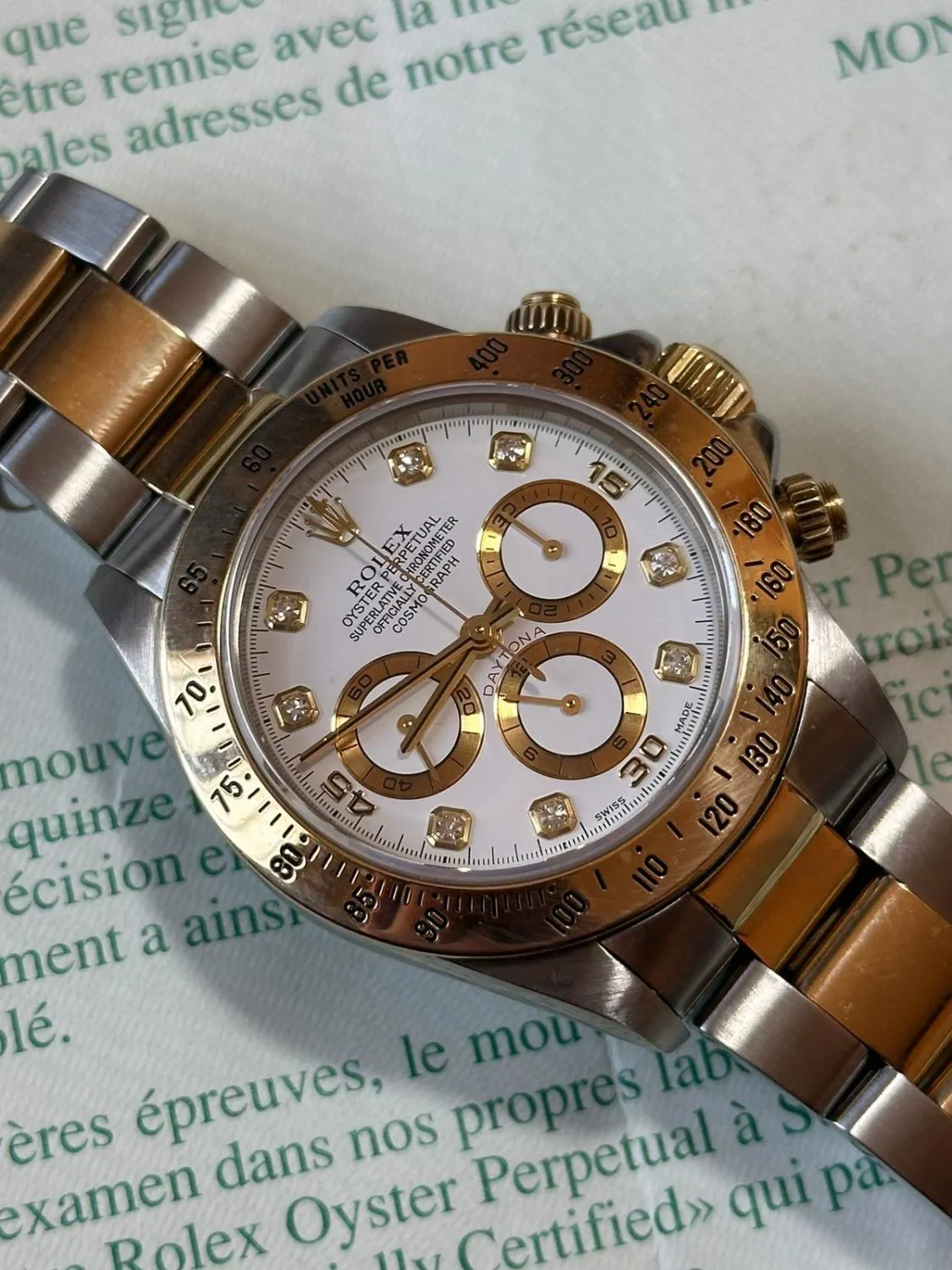 Rolex Daytona 16523 40mm Yellow gold and stainless steel White