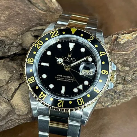 Rolex GMT-Master II 16713 40mm Yellow gold and Stainless steel Black